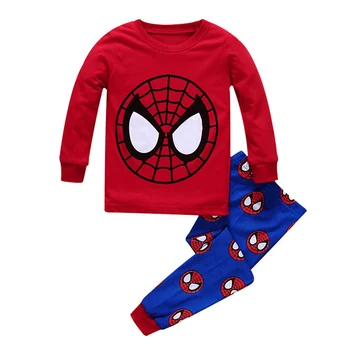 Fantje, Otroci Kompleti Oblačil Spiderman Vzorec Dolge Rokave Trenirka otroška MARVEL Super junak Captain America Tiskanja nastavite Sleepwear