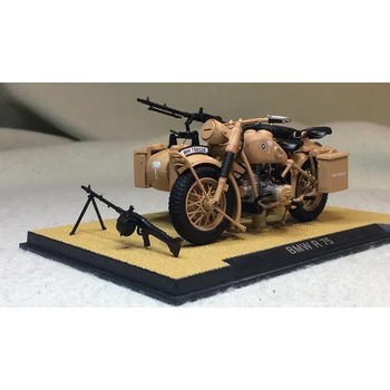 1:24 B M W R75 Svetovne Vojne So Nemci Afriki Zbora Strani Treh Kolesih Motocikel Vojaške Model MG42 Pištolo Stroj