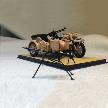 1:24 B M W R75 Svetovne Vojne So Nemci Afriki Zbora Strani Treh Kolesih Motocikel Vojaške Model MG42 Pištolo Stroj