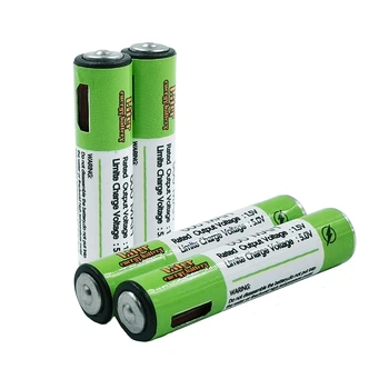 1,5 V AAA Polnilne Baterije 600mAh USB Polnilna Litij-Polimer Baterija Hitro Polnjenje preko Mikro USB Kabla