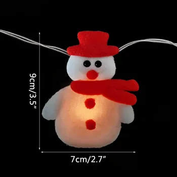 1.6 m Led Snežaka Garland Praznik Svetlobe Niz Božično Drevo Ornament Za Novo Leto 2021 Doma Dekoracijo Navidad Noel Vila Lučka