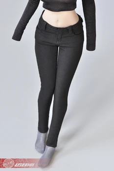 1/6 Ženska akcijska figura, Slim-fit elastična trend svinčnik hlače Oblačila model fit 12-palčni lutka telo Oprema igrače