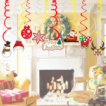 1 Nastavite Božič Spirala Okraski Za Dom Santa Claus Elk Visi Obeski Cristmas Okraski Natalne Navidad Božič Dekor