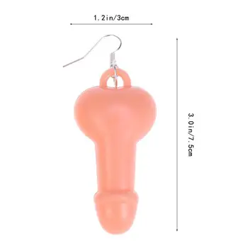 1 Par Ustvarjalne Seks Uhani Plastičnih Uhan Willy Uhani za Ženske Lady Ženska