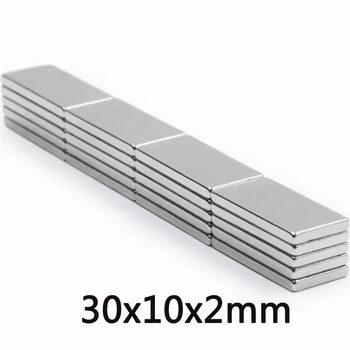 10/20/30 KOS 30x10x2 mm N35 Super Močan Blok Neodymium Magneti iz Redkih Zemelj Magnet 30 mm x 10 mm x 2 mm stanja magnet 30*10*2 mm