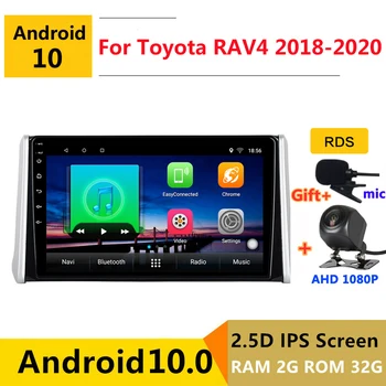 10 inch Android 10 Avto DVD Multimedijski Predvajalnik, GPS Za Toyota RAV4 RAV 4 2018 2019 2020 avdio avto radio stereo navigacijo