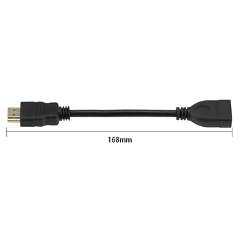 100 kozarcev 16,8 cm HDMI je združljiv Kabel Moški-Ženska Vrtljivi Adapter Pretvornik M-F