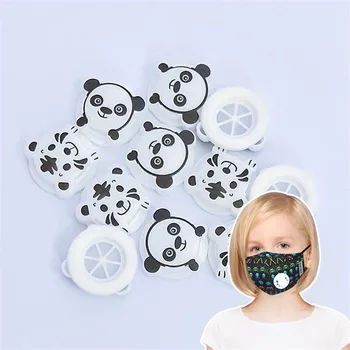 100 kozarcev / paket za Otroke panda tiger dihalni ventili, plastični silikonski enosmeren odvodni ventili, dihalni ventili masko pokrov