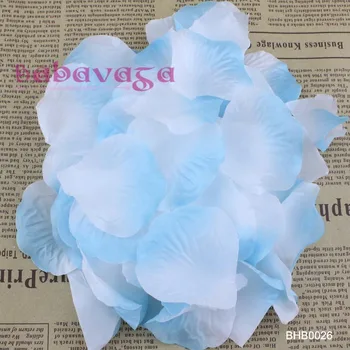 1000pcs White & Blue Visoko Kakovostne Svile cvetni listi Vrtnice Za Rojstni dan Odlikovanja