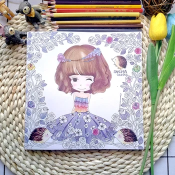100Pages Lepa punca \pobarvanko Secret Garden, Kolorit Knjigo Za Lajšanje Stresa Ubiti Čas Grafiti Slikarstvo, Risba Knjiga