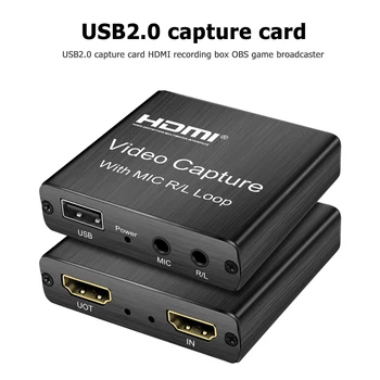 1080P HD 4K HDMI, Zajem Video Kartica, HDMI, USB 2.0, Zajem Video Igre Snemanje Live Streaming Broadcast Krajevne Zanke Iz