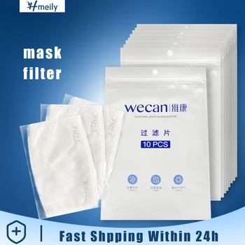 10PCS PM2.5 Masko, Filter Papir, 5 Plast Anti Prah Usta Kape Masko Ogljikov Filter Za Enkratno Uporabo Zaščitnih Za Odrasle, Otroci Otrok