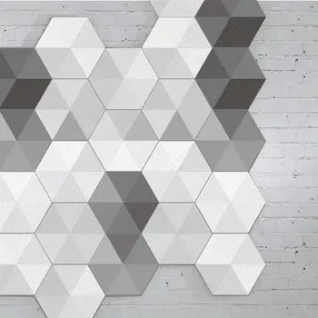 10Pcs Preproste Geometrije Stenske Nalepke Mozaik Parcelo, Talne Nalepke Nepremočljiva Strešnik Nalepke DIY Doma Steno Palice(230x200mm)