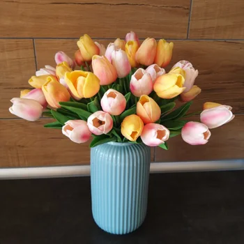 10pcs Tulipanov Umetno Cvetje Tulipany Pravi Dotik Umetno Cvetje Šopek Poročni Okraski za Dom, Vrt Tulp Dekor Ponaredek Cvet