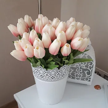 10pcs Tulipanov Umetno Cvetje Tulipany Pravi Dotik Umetno Cvetje Šopek Poročni Okraski za Dom, Vrt Tulp Dekor Ponaredek Cvet