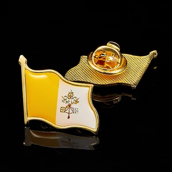 10PCS Vatikan Narod pozlačeni Zastavo Značko Pin Broška Christian Verjamejo Pin Zbirateljske