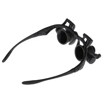 10X 15X 20X 25X LED Magnifier Dvojno Eye Glasses Loupe Objektiv Zlatar Watch Popravila Meritev Z 8Lens LED Lučka