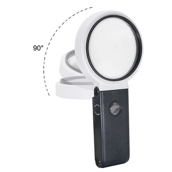 10x90mm 3.5x110mm USB LED Ročno Lupo Zložljive Mize Povečevalno Steklo, z UV Svetlobo za Branje Žig Zbiranje
