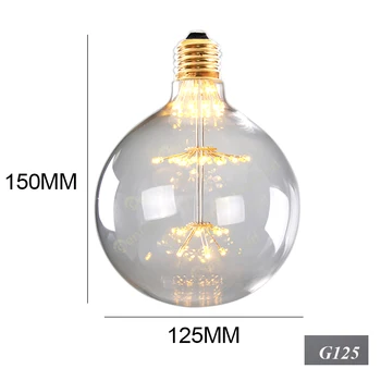 110V 220V LED Žarnica E27 E26 Retro Vintage Ognjemet Gypsophila Žarnica ST58 T30 A19 G95 Zatemniti LED Svetilke z Žarilno Edison Slog Žarnica