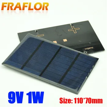 110x70mm Polikristalnih Silicijevih Sončnih DIY Solarni Modul 9V 1W Epoksi Sončne celice Mini Sončne Celice Polnilnik