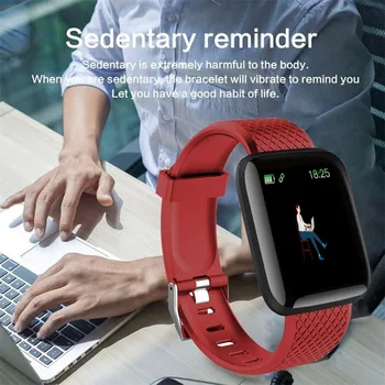 116 Plus Pametno Gledati za Ženske, Moške Srčni utrip Zapestnica Fitnes Tracker D13 Smartwatch Šport Smarth Pazi Za Android IOS