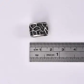 12*6 mm, iz Nerjavnega Jekla Želva Crack Evropske Big Hole Kroglice Za Usnjeno Zapestnico DIY Nakit, Izdelava Distančnik Kroglice