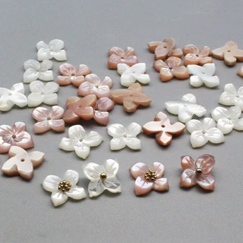 12 MM Bela Naravna Mati Pearl Lupini Cvet Kroglice Seashell Kamen Vklesan Osnovo Za DIY Obeski, Ogrlice Obrti, Izdelava Nakita