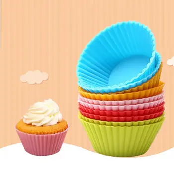 12 sztuk Muffin formy silikonowe ne pieczenia ciastko Cupcake statki formy ne pieczenia ciasto dekorowanie narzędzia dost