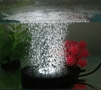 12led Aquarium Fish Tank Krog Night Vision light-up Zračne zavese Mehurček Kamen airstone disk potopne ribnik Hydroponic Kisika