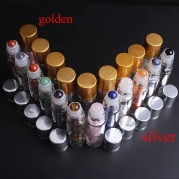 12pcs Žogo Steklenico Eterično Olje Nastavite Naravne Crystal Roller Proda Steklenico Za 10 ml Aromaterapija Zdravljenje Ljubezen, Zdravje Darilo