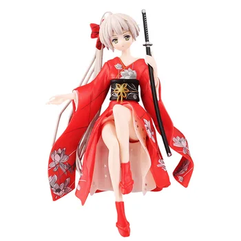 14 cm figuric Igrače Kasugano Kimono PVC Anime Dekle Kimono Zbirateljske Model Lutka Figur Kimono Seksi Dekle Darilo za Najstnike