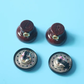15,4 mm Zvočnik Enota Ravno Slušalke Stanovanj Rdeče Sandalovine Slušalke Stanovanj Primeru z MMCX Plug DIY Heapdhone