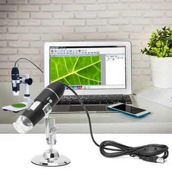 1600X USB Digitalni Mikroskop Fotoaparat Endoskop 8LED Lupo s Kovinsko Stojalo Aug15 20 Dropship