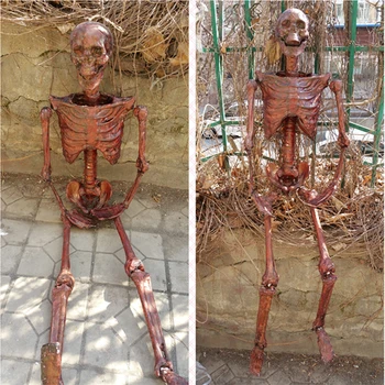 165 cm Predstavljajo N Bivanje Mummification Okostje Halloween Dekoracijo Plastičnih Človeško Okostje