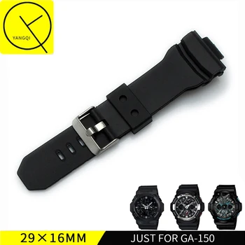 16x29mm Narave Mehke Silikonske Gume Watchband za G ŠOK Serije SS-150 Black SS-200/201/300/310/GMP 5255/3295/5229 Trak +Orodja