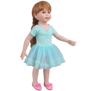 18 inch Dekleta doll obleke nove balet obleko je v 3 barvah Ameriške novo rojen obleko Otroške igrače fit 43 cm baby c767