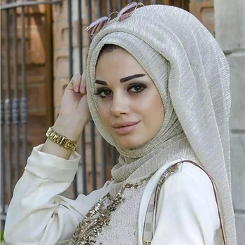 180*70 cm Abaya Hidžab Šal Turban Muslimanskih Moda Hijabs Foulard Femme Musulman Turbans Za Ženske Headscarf Voile Mousseline