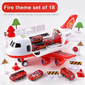 18PCS otroška igrača zrakoplova fant otroka prevelik skladbo počasi, igrače, avto, letalo potniško model, veliko prostora za skladiščenje