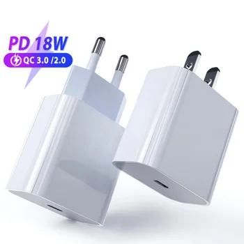 18W USB C Polnilnik PD Hitro Polnjenje za iPhone 12 8 Plus X XS 11 PRO MAX XR MacBokk iPad Pro Za Samsung Note 20 10 S20 Adapter