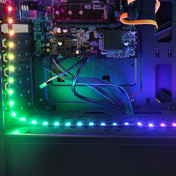 1M 30/60leds WS2812 WS2812B LED Trakovi Luči LED Simfonični Krmilnik SATA Vmesnik za PC Računalnik Primeru Dekoracijo