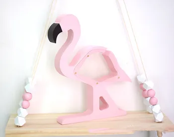 1PC Lesene Flamingo Presence Banka dnevno Sobo, Otroci Igrače, Soba Dekor Presence Banka Božič, najlepše darilo Fotografija Rekviziti MA 029