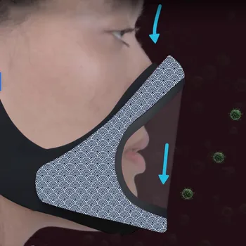 1PC Odraslih Odprete Smart Magnetni Masko Z Dvojno Anti-Fog Zaščitni silikagel Mondkapjes wasbaar človek
