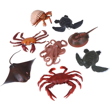 1Pc PVC Simulacije Morskega Organizma Model Igrača Morju Življenja Živali Pošast Puščavnik Rakovice Hobotnica Želva Podkve Igrače Zbiranje Darilo