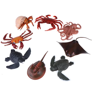 1Pc PVC Simulacije Morskega Organizma Model Igrača Morju Življenja Živali Pošast Puščavnik Rakovice Hobotnica Želva Podkve Igrače Zbiranje Darilo
