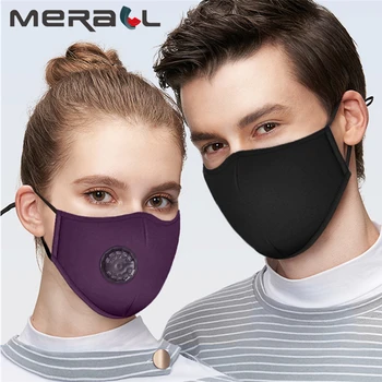 1pcs Moda Respirator Zaščitne Maske Z Dihanjem Ventil Stroj Bombaž + 12pcs oglje Filter PM2.5 Usta Maske