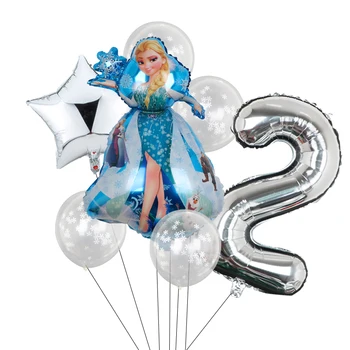 1set Disney Zamrznjene Princesa Elsa Konfeti Baloni 32inch Število Baby Tuš Rojstni dan Baloni, Dekoracija Otroci Igrače Darila