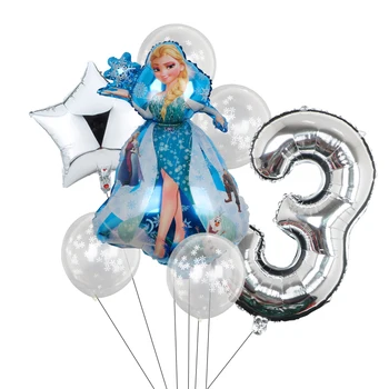 1set Disney Zamrznjene Princesa Elsa Konfeti Baloni 32inch Število Baby Tuš Rojstni dan Baloni, Dekoracija Otroci Igrače Darila
