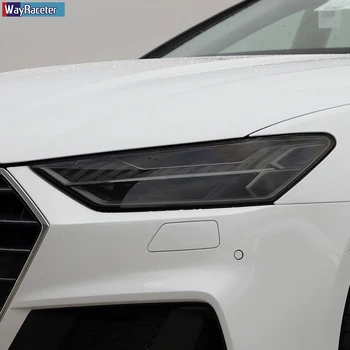 2 Kos Avtomobilski Žarometi Zaščitna folija Vinil Pregleden Black TPU Nalepke Za Audi A7 S7 RS7 4K 4G-Danes Dodatki