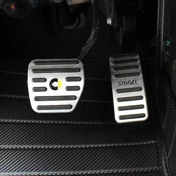2 kos Non-slip aluminij zlitine dušilke zavorni pedal kritje za Mercedes Smart Forfour Fortwo 453 451 avtomobilskih delov spremembe