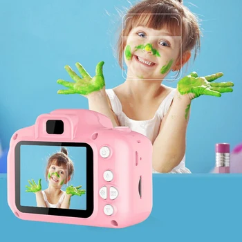 2 Palčni Zaslon Polnilna Digital Mini Kamere Otroški Cartoon Srčkan Fotoaparat Igrače Na Prostem Fotografija Rekviziti Otrok Rojstni Dan Darila